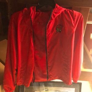 Rose embroidered Windbreaker